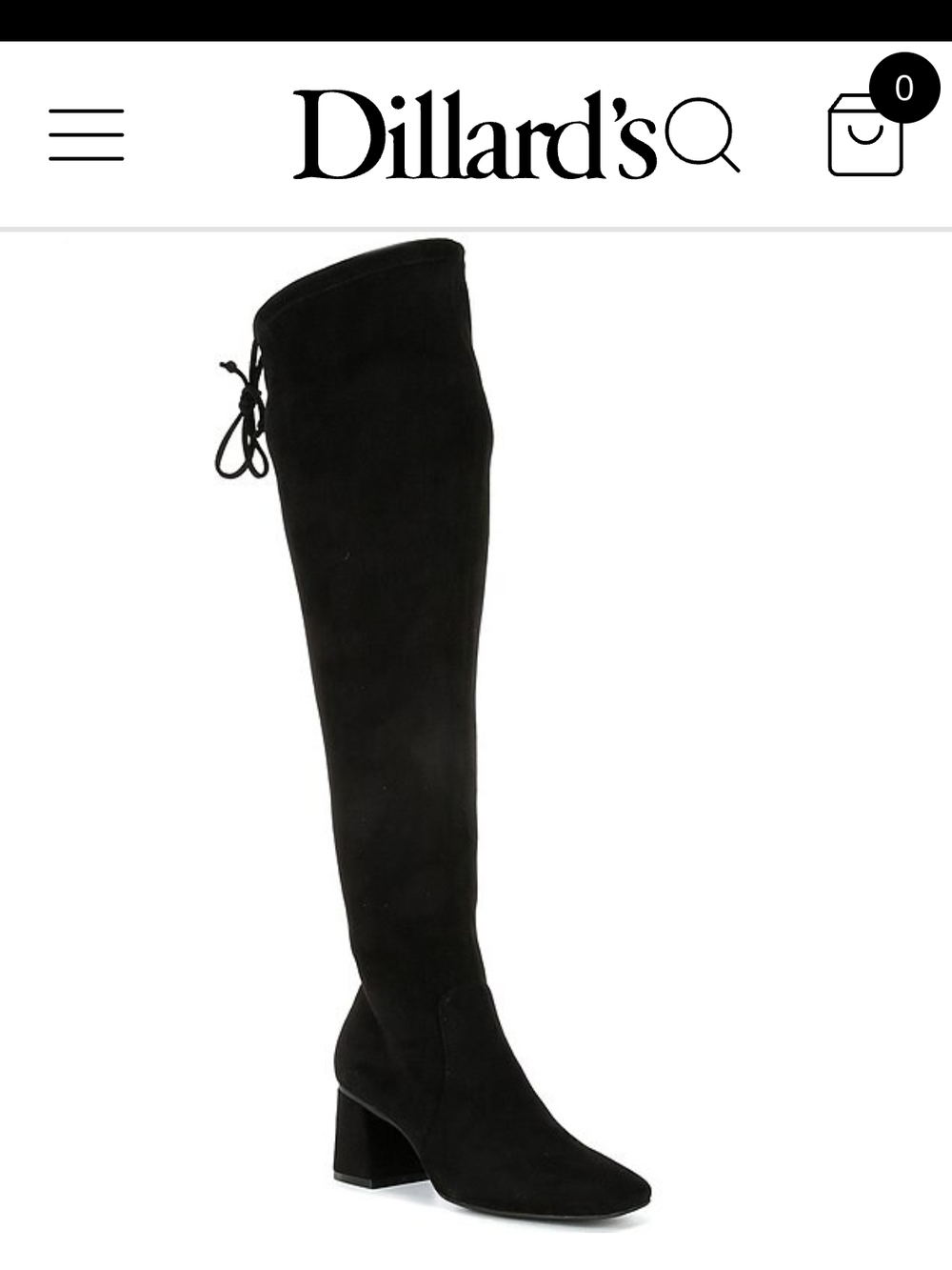 Gianni Bini Black Over-the-Knee Block Heel Boots